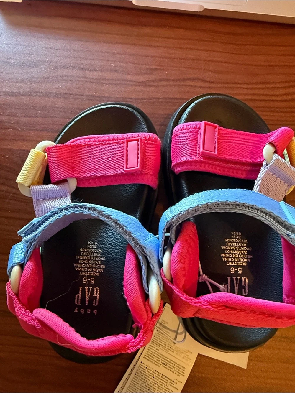 GAP Toddler Sandals in Bright Pink, Blue & Purple